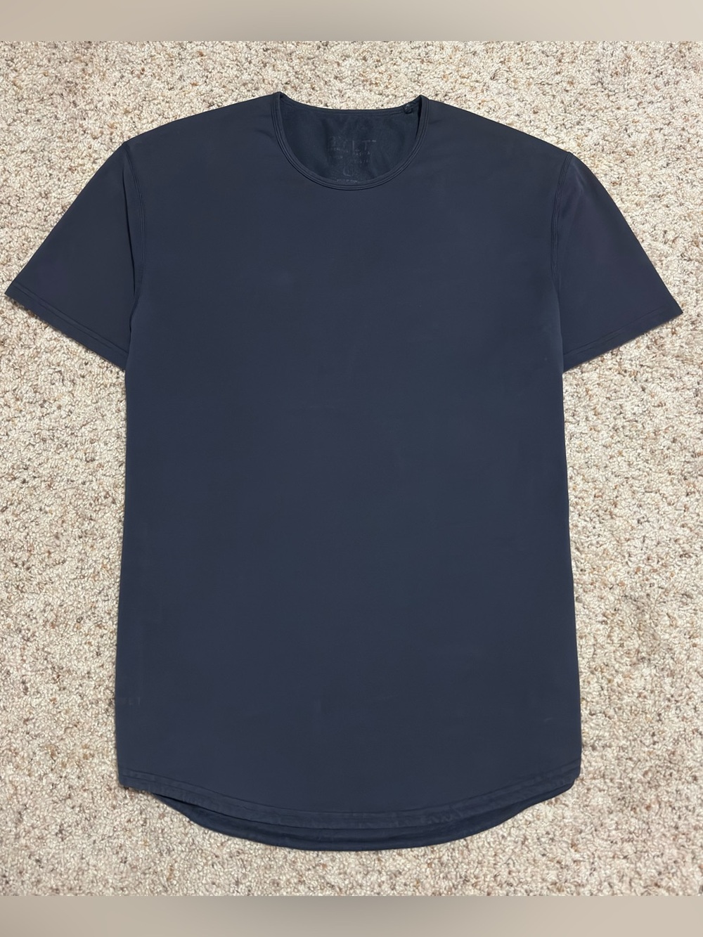 Bylt Drop Cut Lux Tee Shirt Mens Dark Navy Crewneck Short Sleeve